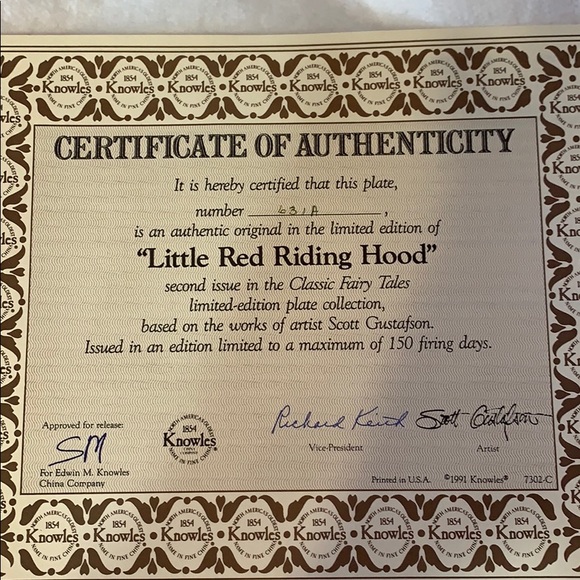 PLATE #2 Knowles Little Red Riding Hood Classic Fairy Tale Collector Plate NEW - Picture 5 of 8